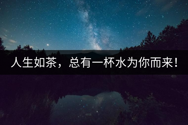 人生如茶，總有一杯水為你而來！