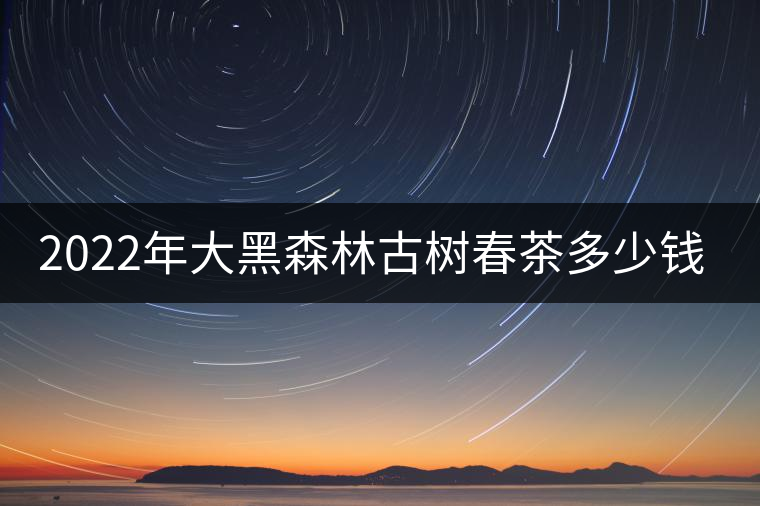 2022年大黑森林古樹春茶多少錢一公斤？