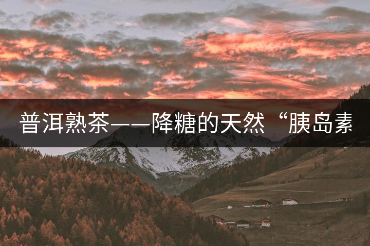 普洱熟茶——降糖的天然“胰島素”