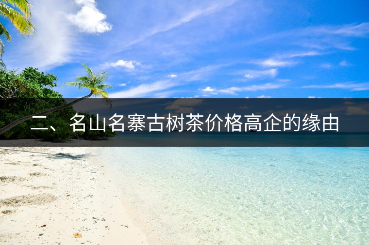 二、名山名寨古樹茶價格高企的緣由