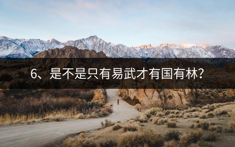 6、是不是只有易武才有國有林？