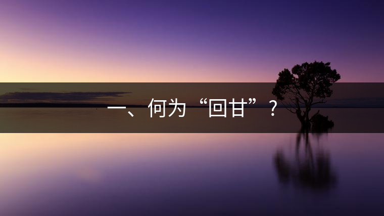 一、何為“回甘”?