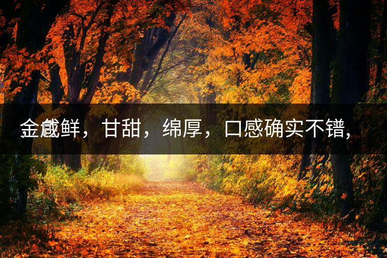 金色
，咸鮮，甘甜，綿厚，口感確實(shí)不鐠,還有上升空間。